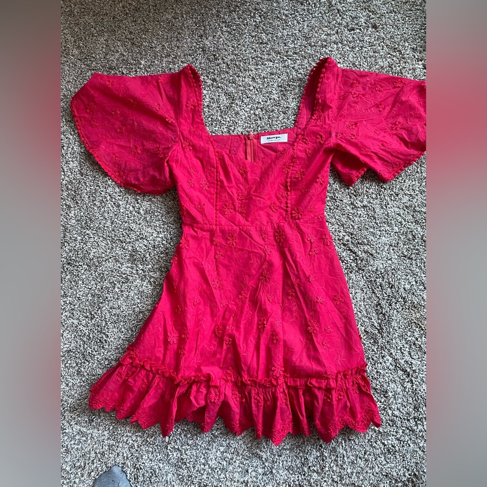 Showpo. Woman’s Beautiful Dress in Red in SZ S in gently used condition